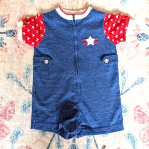 Vintage Healthtex Red White And‎ Blue Romper